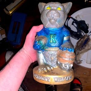 It’s a Wildcats statue. Is porcelain probably use for the garden